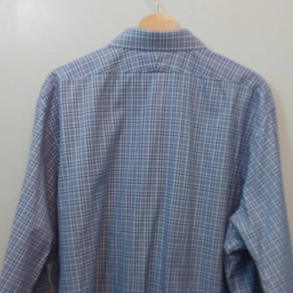 Brooks Brothers Regent Fit Blue/White Glen Check Plaid Shirt 18 - 35 - Picture 7 of 9